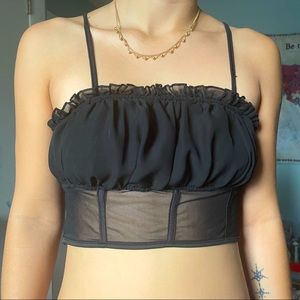 Black cami crop top